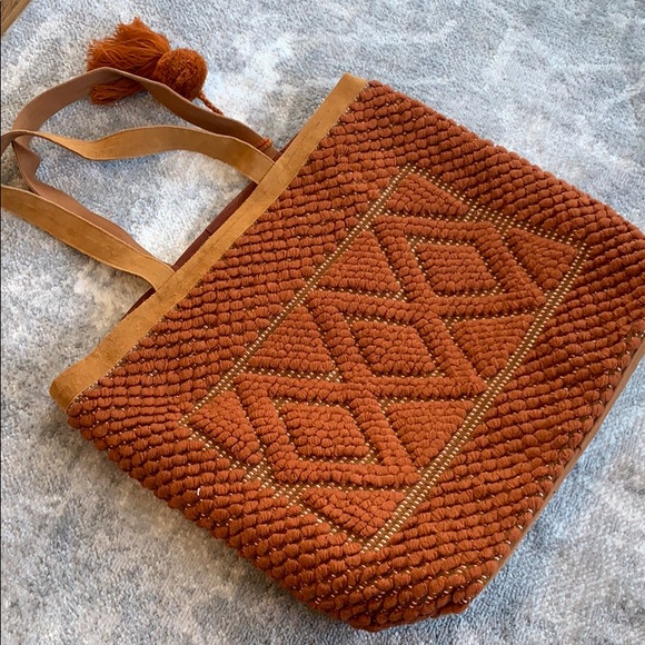 💕HP💕Boho orange tote bag - Picture 8 of 12